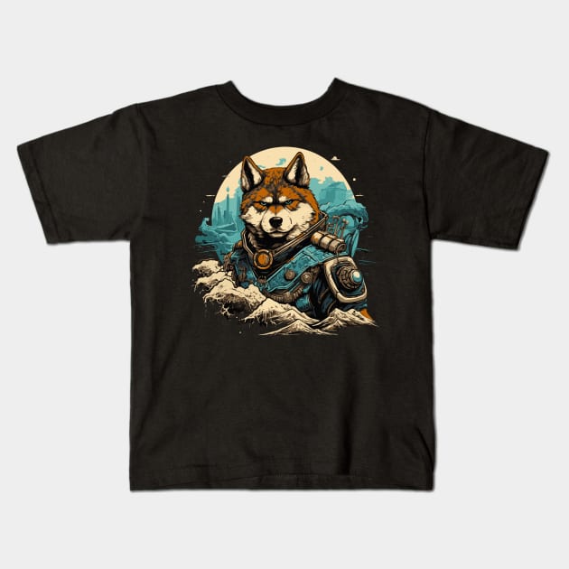 Shiba Inu Ninja Samurai. Shiba Inu Japanese Warrior Kids T-Shirt by tatadonets